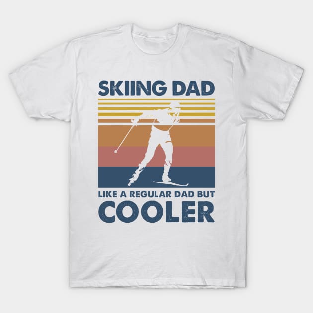 Skiing Dad Vintage Gift Father's Day T-Shirt by Soema